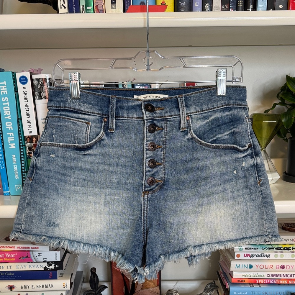 Whetherly Distressed Blue Jean Shorts